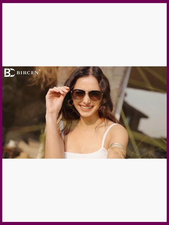Polarized Aviator Sunglasses with Acetate Frame, UV400 Protection